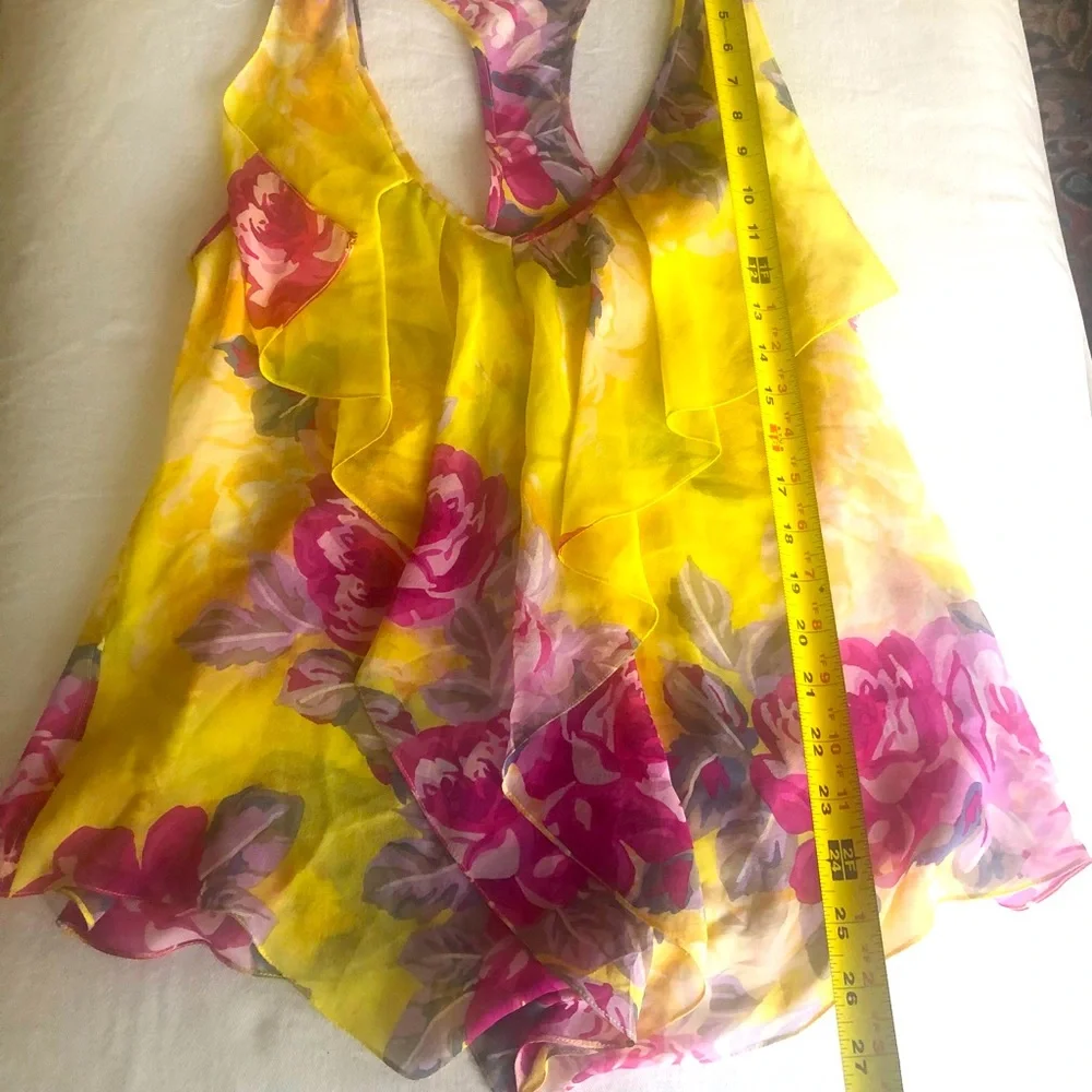 Yona Baraschi Silk Floral Sleeveless Blouse. EUC. - Picture 5 of 8
